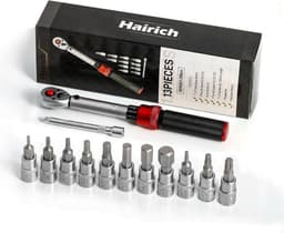 Hairich 13-teiliges Drehmomentschlüssel-Set 1/4 Zoll 1–25 Nm