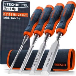 PRESCH Stechbeitel-Set 4-teilig inkl. Tasche