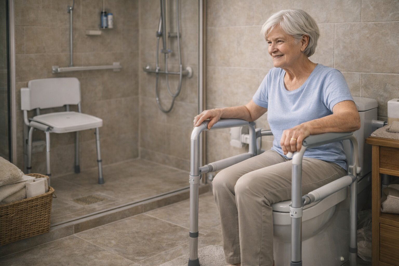 Barrierefreies Bad – WC und Dusche für Senioren