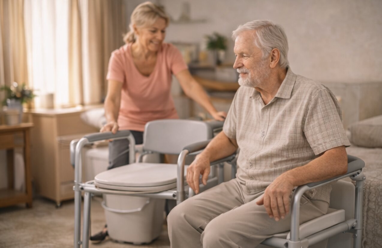 Toilettenstuhl fahrbar oder stationär?