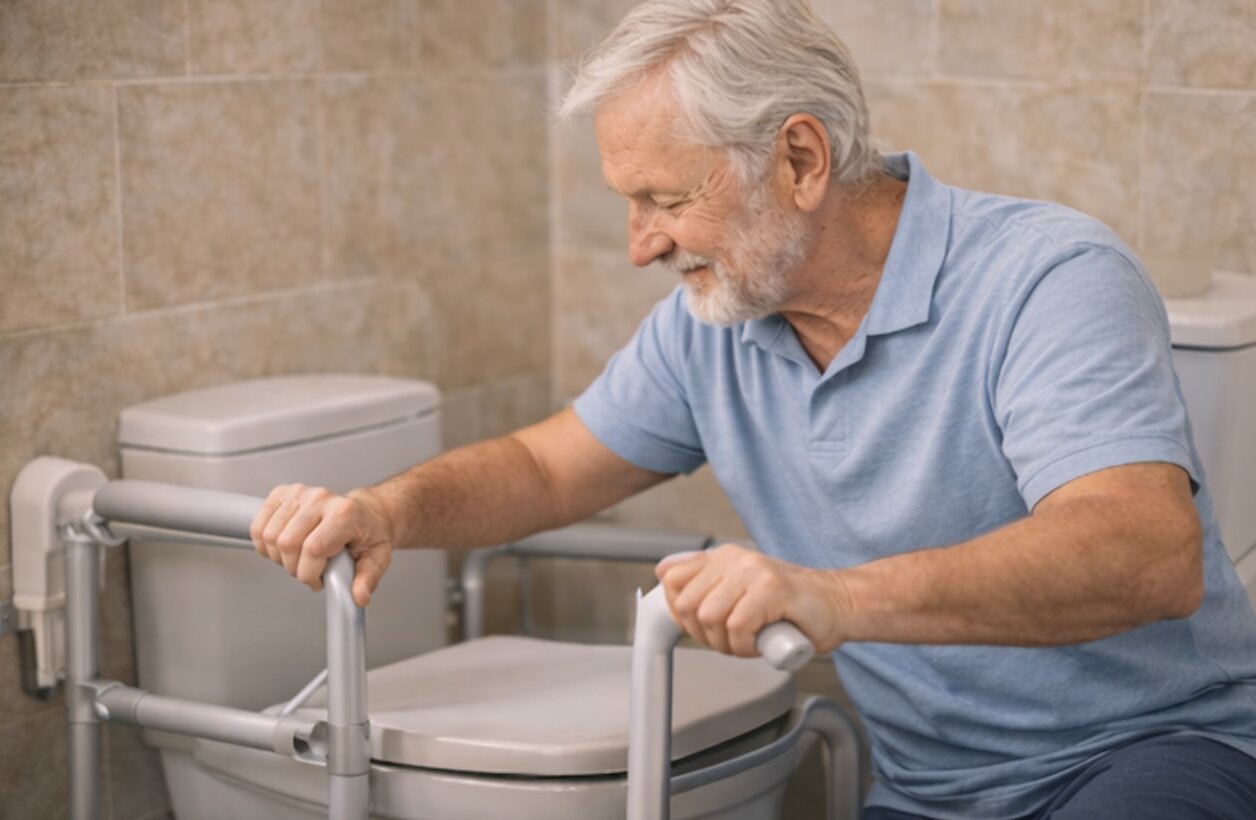 WC-Aufstehhilfe montieren