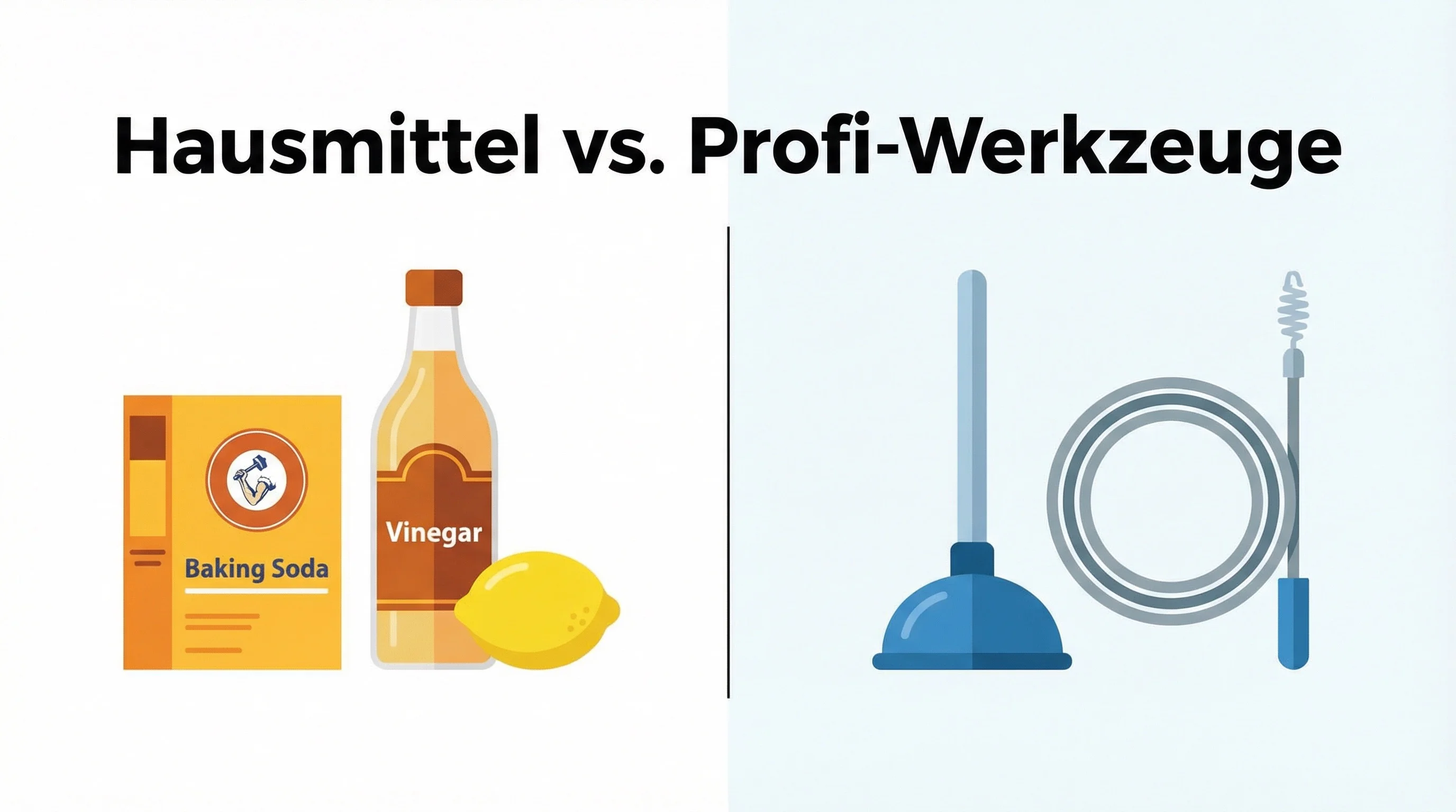 Rohrreinigung: Hausmittel vs. Profi-Werkzeuge