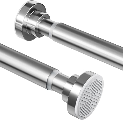 FeinKulturia Duschvorhangstange 70–195 cm Silber