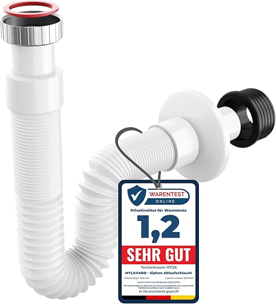 MYLAVABO Siphon flexibel ausziehbar bis 85 cm