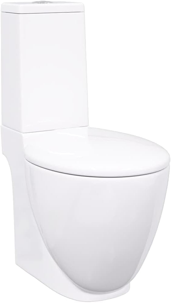vidaXL Stand-WC Keramik quadratisch, 3/6 l, Soft-Close
