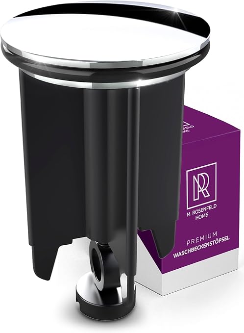 M. ROSENFELD Premium Waschbeckenstöpsel 40 mm Chrom, höhenverstellbar
