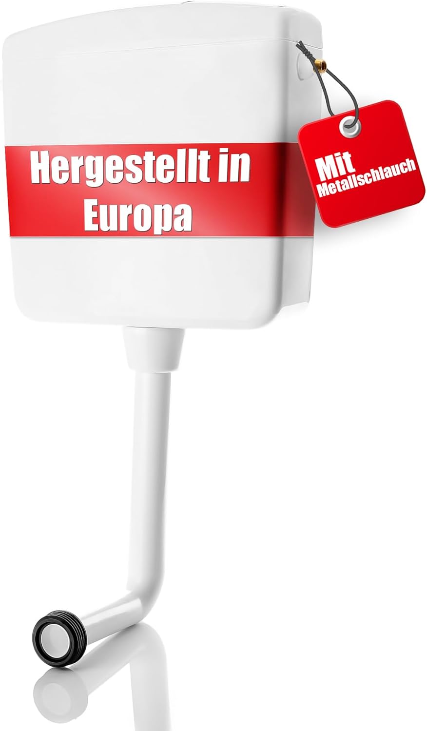 Spülkasten Start/Stopp 6–9 Liter, Vollmetall, isoliert