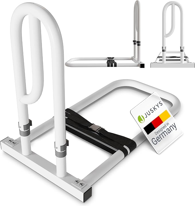 Juskys Stehhilfebett mit Haltegriffen