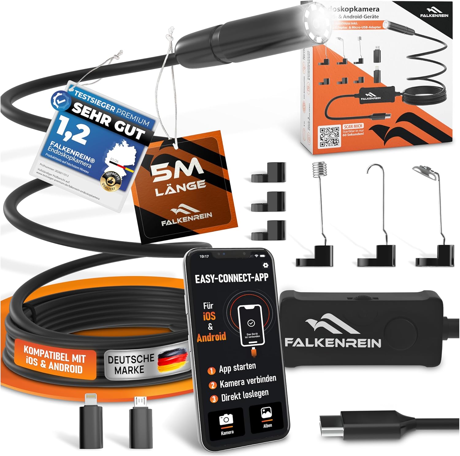 FALKENREIN Smart Inspect Set Endoskopkamera