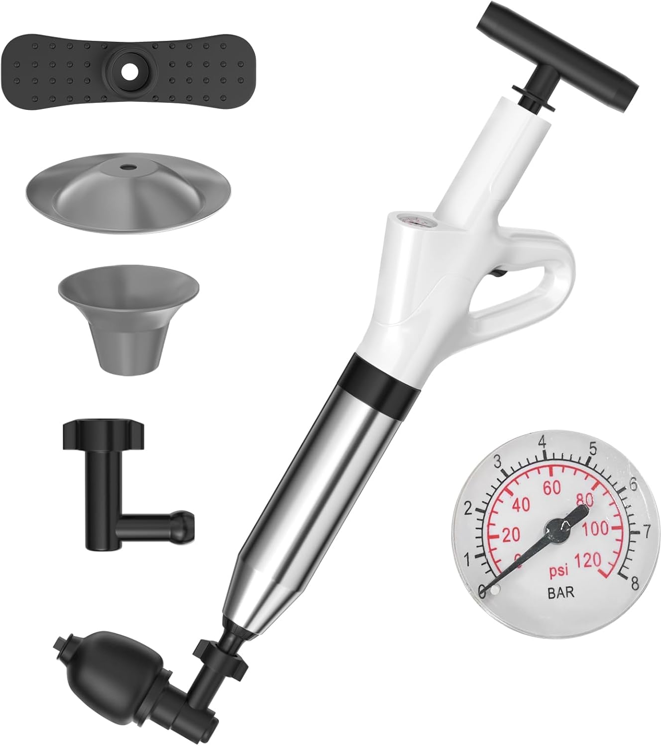 Crynvor 7-teiliges Rohrreinigungspumpe Set 8 Bar von Crynvor - Beste Bewertung