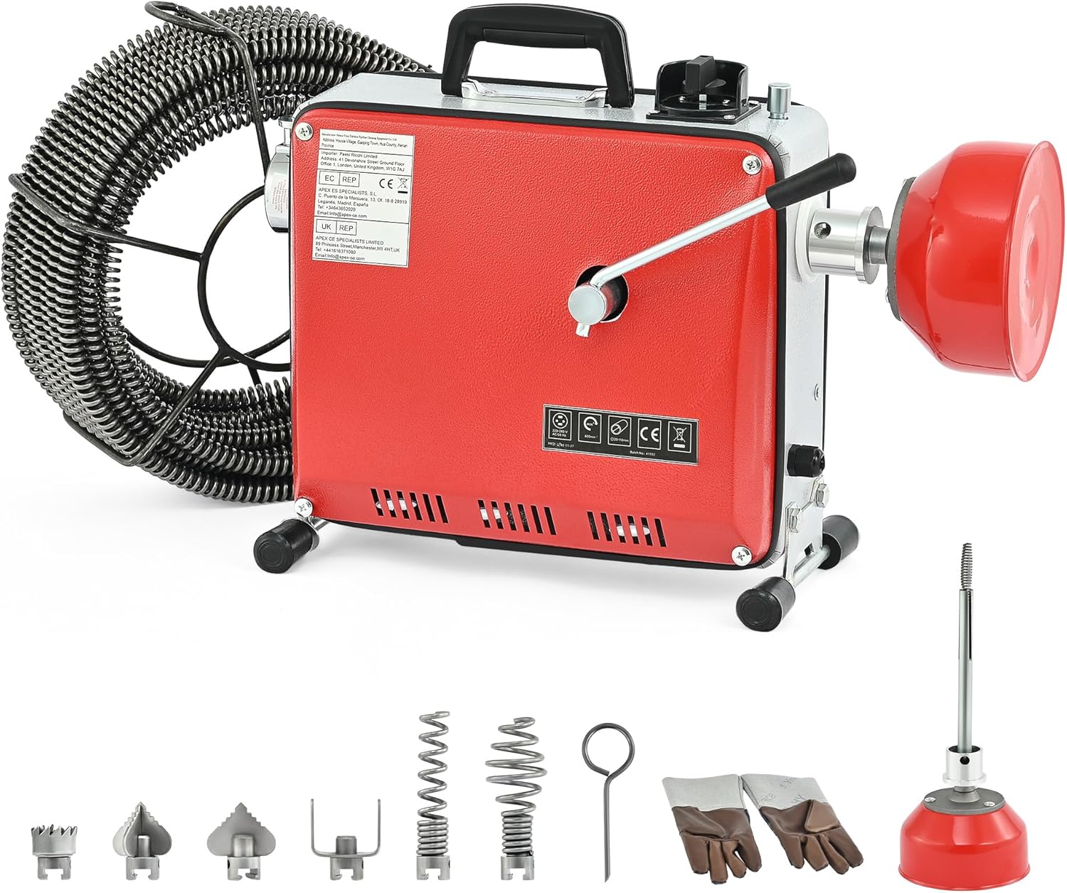 ZELCAN 400W Rohrreinigungsmaschine mit Überhitzungsschutz