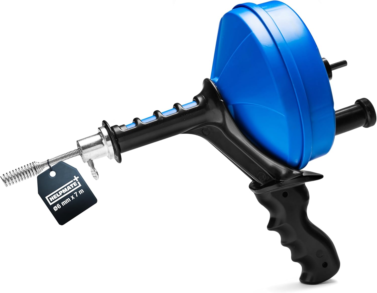 HELPMATE Rohrreinigungsspirale 7m mit Handkurbel und Bohraufsatz von HELPMATE - 7 m