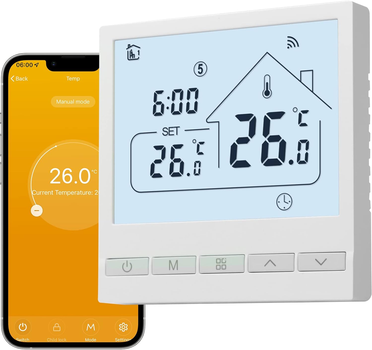 BEOK TOL47WIFI Fußbodenheizungsthermostat